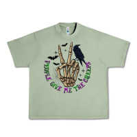 Oil Green People Give Me The Creeps Urban Heavy Tee - texasbilliewilder