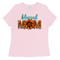 Bubblegum Pink Blessed Mom Ladies Tee - BundleAndBundleShop