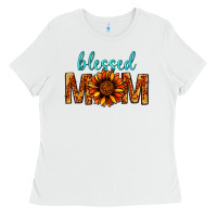 White Blessed Mom Ladies Tee - BundleAndBundleShop