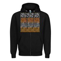 Black safari animals seamless pattern Zipper Hoodie - BundleAndBundleShop