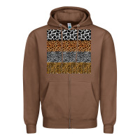 Chestnut safari animals seamless pattern Zipper Hoodie - BundleAndBundleShop