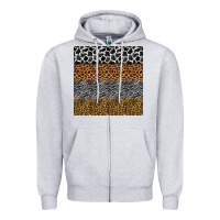 Heather Grey safari animals seamless pattern Zipper Hoodie - BundleAndBundleShop