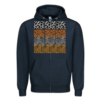 Navy safari animals seamless pattern Zipper Hoodie - BundleAndBundleShop