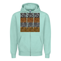 Seafoam safari animals seamless pattern Zipper Hoodie - BundleAndBundleShop