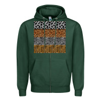 Sports Green safari animals seamless pattern Zipper Hoodie - BundleAndBundleShop