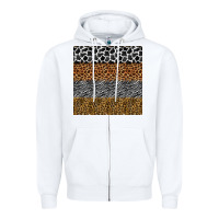 White safari animals seamless pattern Zipper Hoodie - BundleAndBundleShop