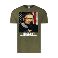 Vintage Olive Notorious R.B.G. Funny Progressive, Liberal Ruth Bader Ginsburg Vintage Tee - artisFamous