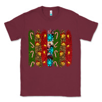 Burgundy christmas brushstrokes Classic Tee - RanaPortraitStore