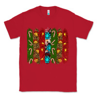 Red christmas brushstrokes Classic Tee - RanaPortraitStore