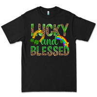 Black Lucky And Blessed St Patricks Premium Tee - BundleAndBundleShop