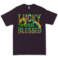 Plum Lucky And Blessed St Patricks Premium Tee - BundleAndBundleShop