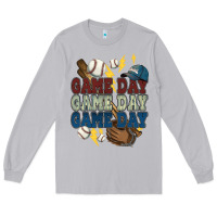 Moon Dust Game Day lightning bolt Baseball Long Sleeve Tee - HowdyJamesFarm