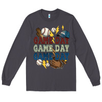 Smoke Game Day lightning bolt Baseball Long Sleeve Tee - HowdyJamesFarm