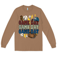 Toasted Coconut Game Day lightning bolt Baseball Long Sleeve Tee - HowdyJamesFarm