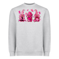 Heather Grey breast cancer gnomies Heavyweight Sweatshirt - FaDigitalArtStudio