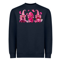 Navy breast cancer gnomies Heavyweight Sweatshirt - FaDigitalArtStudio