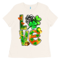 Bone St.Patrick Love With Clover Ladies Tee - BundleAndBundleShop