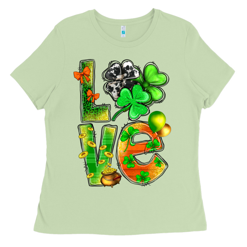 St.patrick Love With Clover Ladies Tee by BundleAndBundleShop | Teevron