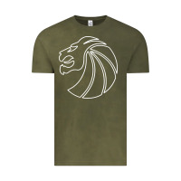 Vintage Olive outline seven lions Vintage Tee - artisFamous