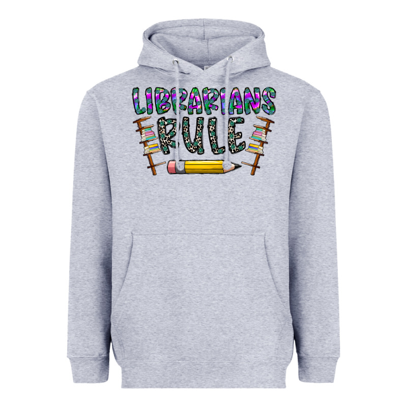 Librarians Rule Heavyweight Hoodie by CowhideDigitalArt | Teevron