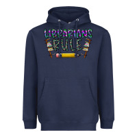 Navy librarians rule Heavyweight Hoodie - CowhideDigitalArt