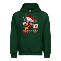 Forest Green christmas nurse life gnome Urban Hoodie - BarkalooDesign