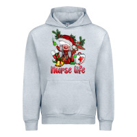 Heather Grey christmas nurse life gnome Urban Hoodie - BarkalooDesign