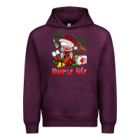 Mauve Wine christmas nurse life gnome Urban Hoodie - BarkalooDesign