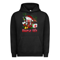Pigment Black christmas nurse life gnome Urban Hoodie - BarkalooDesign