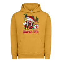 Pigment Peanut Butter christmas nurse life gnome Urban Hoodie - BarkalooDesign