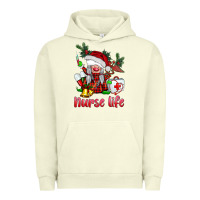 Pigment Pistachio christmas nurse life gnome Urban Hoodie - BarkalooDesign