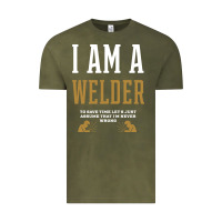Vintage Olive I Am A WELDER - WELDER Job Gift Funny Vintage Tee - artisFamous