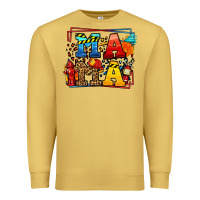 Antique Gold leopard frame firefighter mama Mother's Day Premium Sweatshirt - LillyAllenDesigns