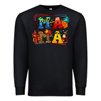 Black leopard frame firefighter mama Mother's Day Premium Sweatshirt - LillyAllenDesigns