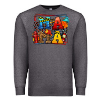Charcoal Heather leopard frame firefighter mama Mother's Day Premium Sweatshirt - LillyAllenDesigns