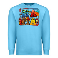 Ocean Blue leopard frame firefighter mama Mother's Day Premium Sweatshirt - LillyAllenDesigns