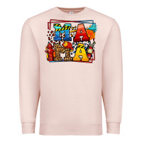 Pale Pink leopard frame firefighter mama Mother's Day Premium Sweatshirt - LillyAllenDesigns