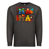 Smoke leopard frame firefighter mama Mother's Day Premium Sweatshirt - LillyAllenDesigns