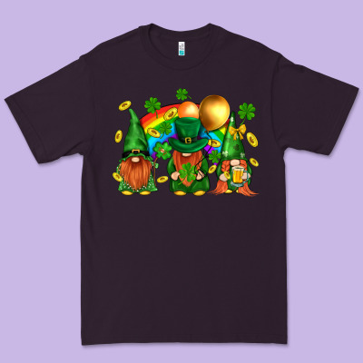 St. Patricks  Gnomies With Rainbow Premium Tee Designed By Bundleandbundleshop