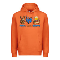 Carrot Peace Love Hotdog Premium Hoodie - BundleAndBundleShop