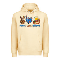 Pina Colada Peace Love Hotdog Premium Hoodie - BundleAndBundleShop