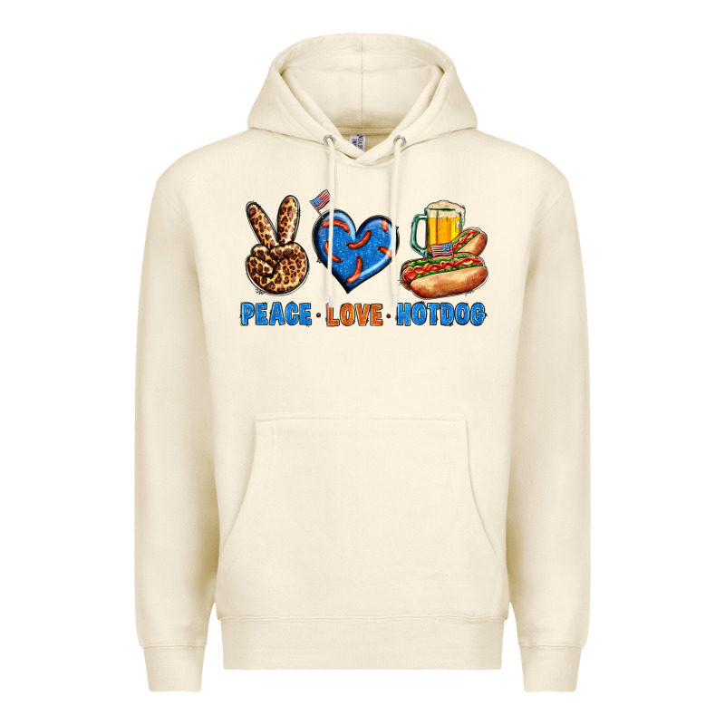 Peace Love Hotdog Premium Hoodie by BundleAndBundleShop | Teevron