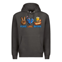 Smoke Peace Love Hotdog Premium Hoodie - BundleAndBundleShop