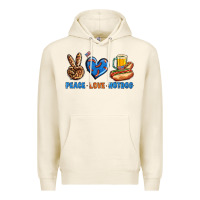 Tofu Peace Love Hotdog Premium Hoodie - BundleAndBundleShop
