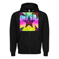 Black zebra glitter star seamless pattern Zipper Hoodie - BundleAndBundleShop