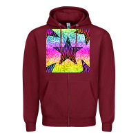 Burgundy zebra glitter star seamless pattern Zipper Hoodie - BundleAndBundleShop