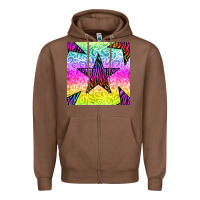 Chestnut zebra glitter star seamless pattern Zipper Hoodie - BundleAndBundleShop