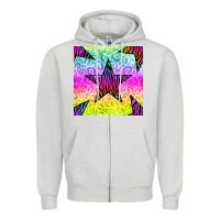 Dove Grey zebra glitter star seamless pattern Zipper Hoodie - BundleAndBundleShop
