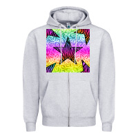 Heather Grey zebra glitter star seamless pattern Zipper Hoodie - BundleAndBundleShop