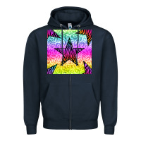 Navy zebra glitter star seamless pattern Zipper Hoodie - BundleAndBundleShop
